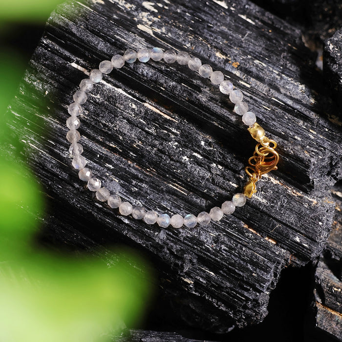 Labradorite In 4mm Faceted Beads