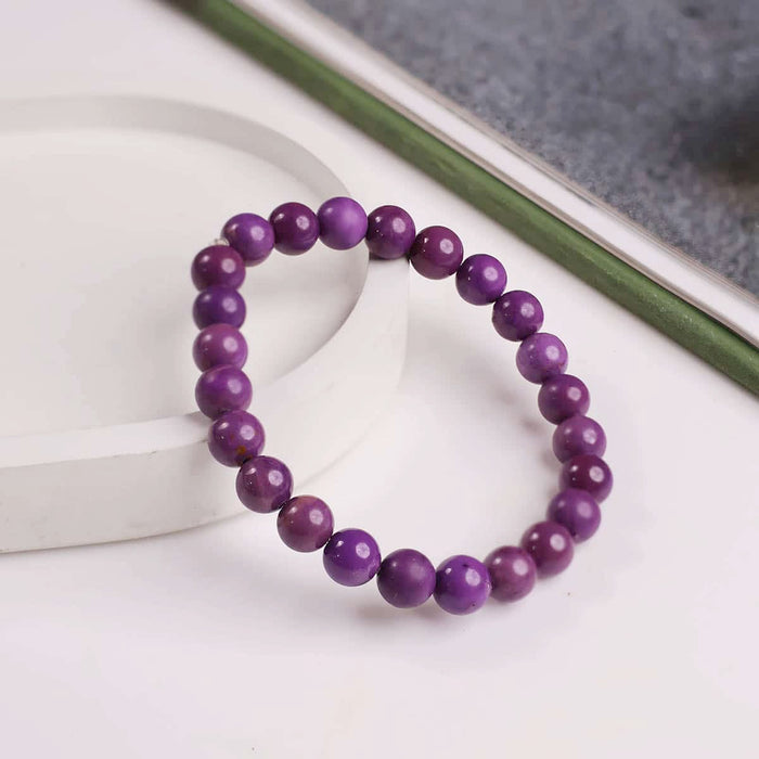 Phosphosiderite Round Beads Bracelet