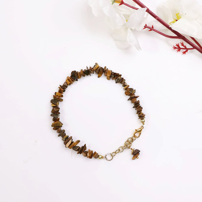 Tiger Eye Chips Chain Bracelet