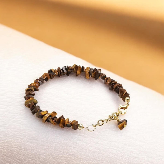 Tiger Eye Chips Chain Bracelet