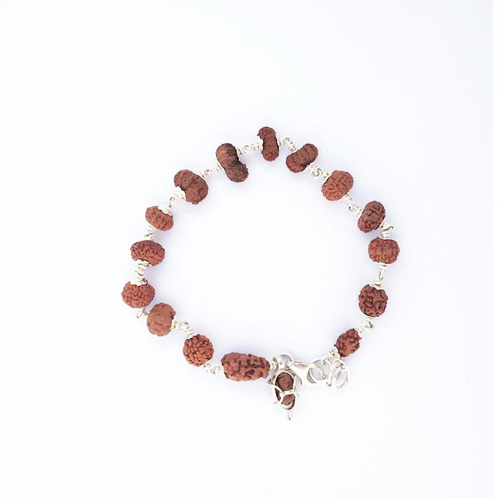 Premium quality One faced Rudraksha twin beads bracelet in silver wire at  Rs 6500.00 | Sector 28 | Faridabad| ID: 2853055878830